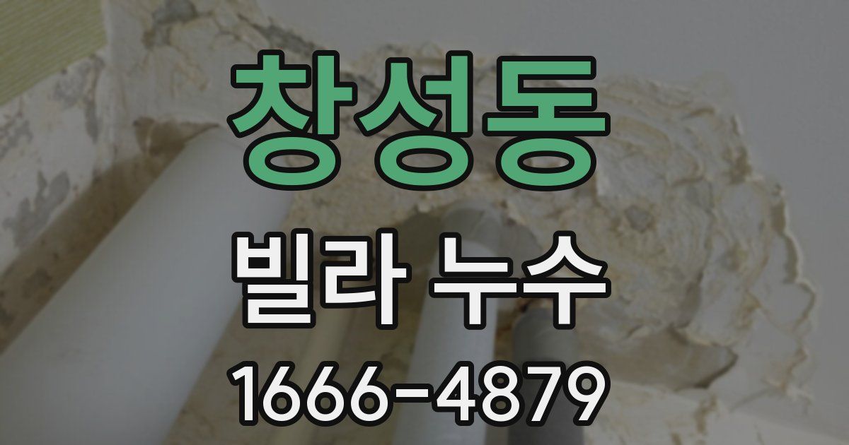 창성동 빌라 누수