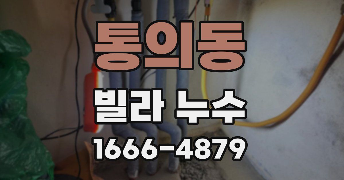 통의동 빌라 누수