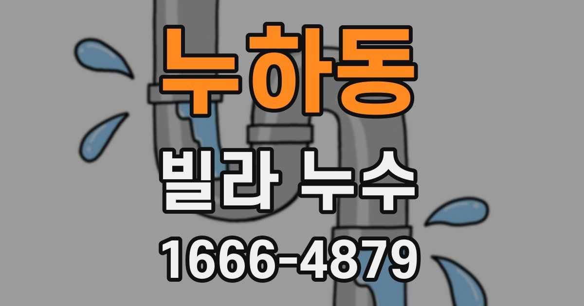 누하동 빌라 누수