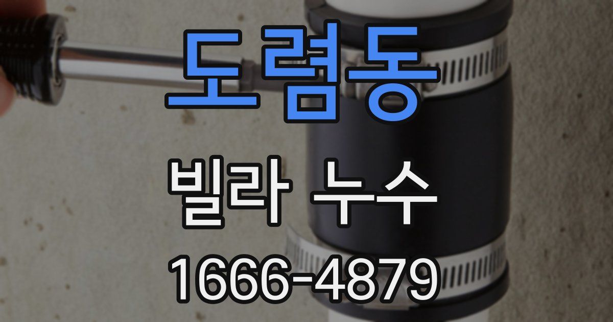 도렴동 빌라 누수