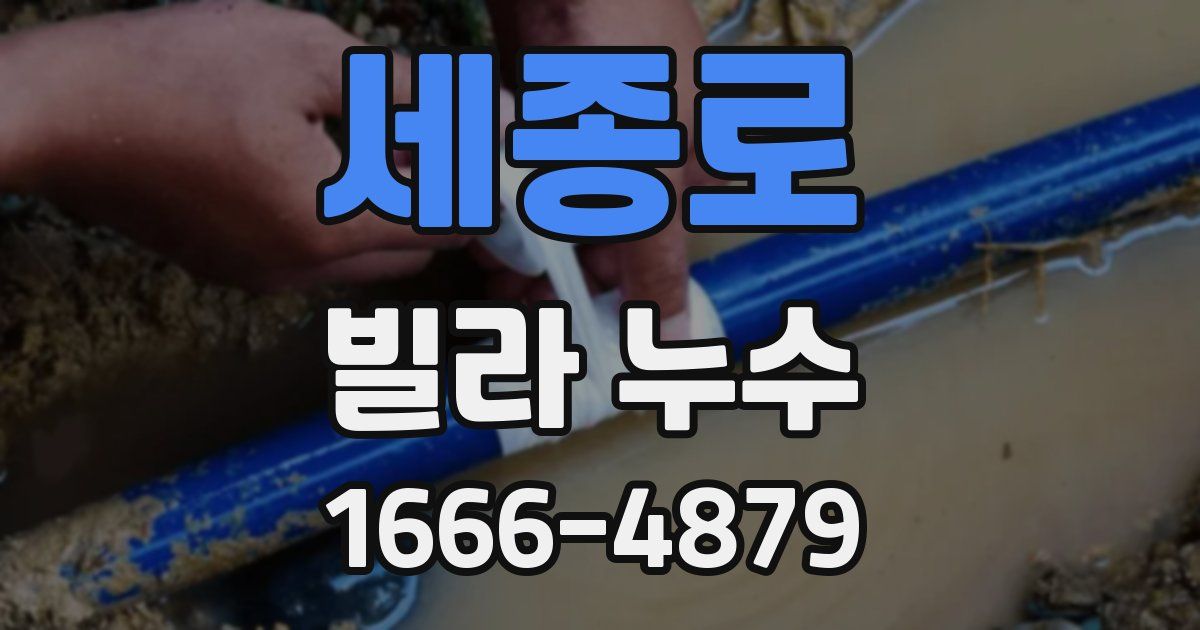 세종로 빌라 누수