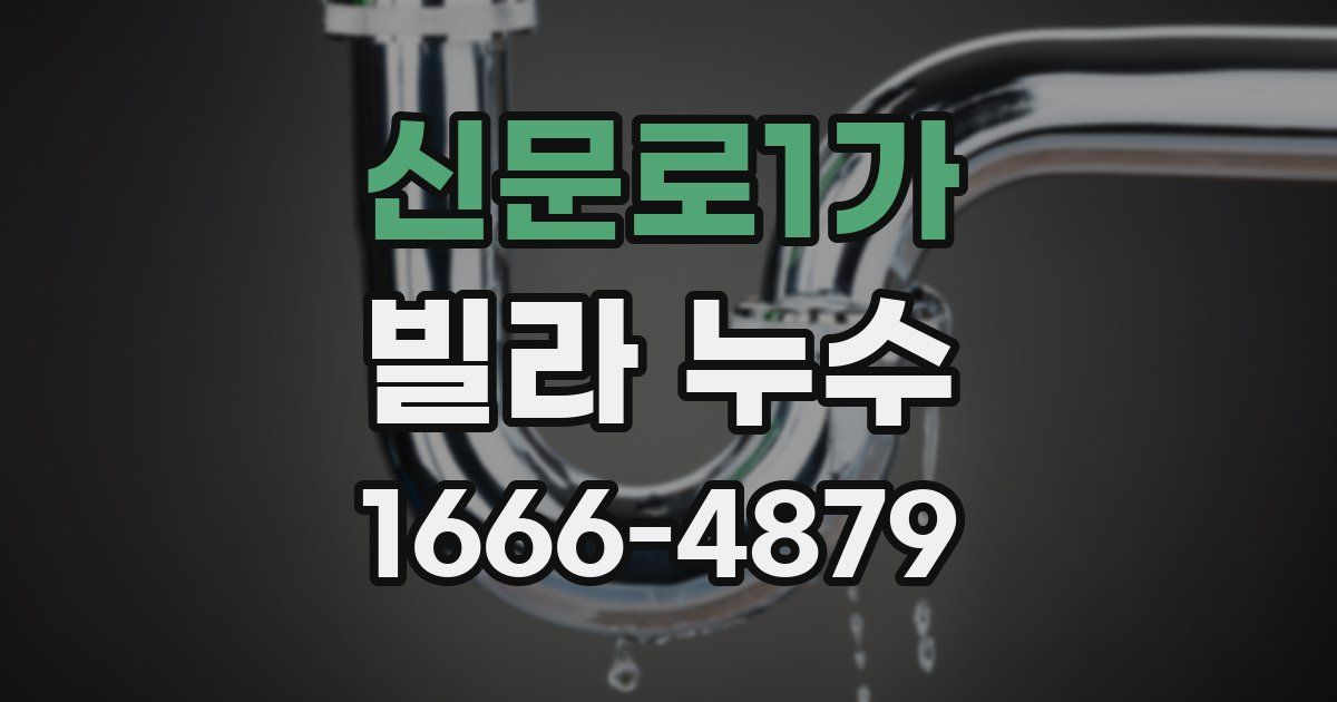 신문로1가 빌라 누수