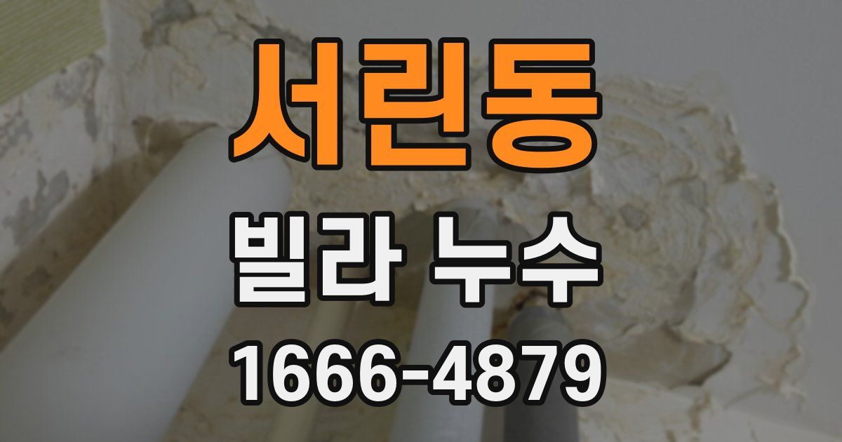 서린동 빌라 누수