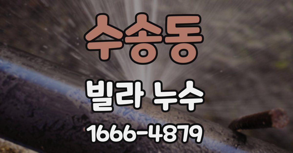 수송동 빌라 누수