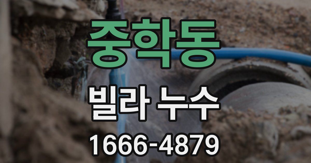중학동 빌라 누수