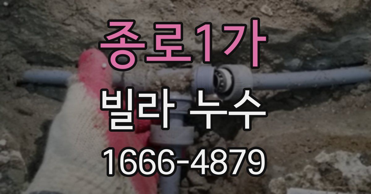 종로1가 빌라 누수