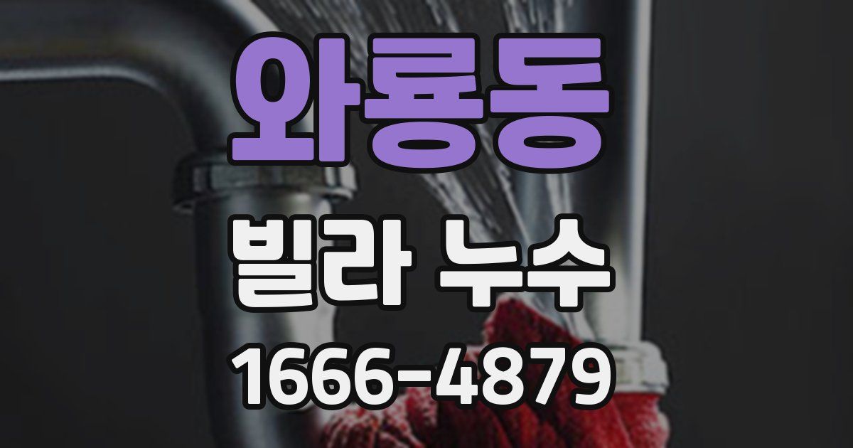 와룡동 빌라 누수