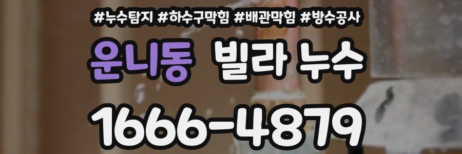 운니동 빌라 누수