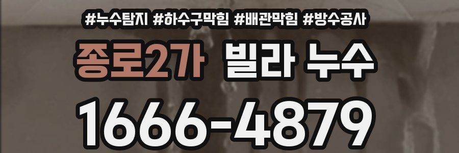 종로2가 빌라 누수