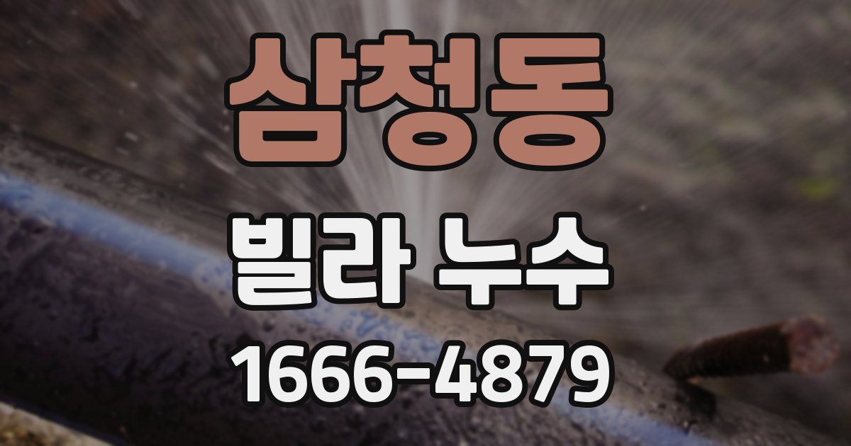삼청동 빌라 누수