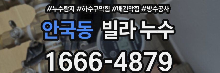 안국동 빌라 누수