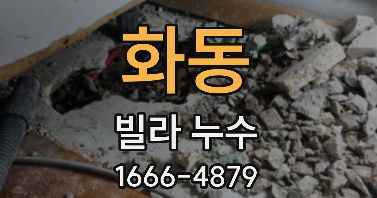 화동 빌라 누수