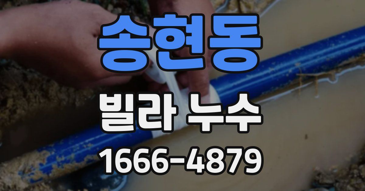 송현동 빌라 누수