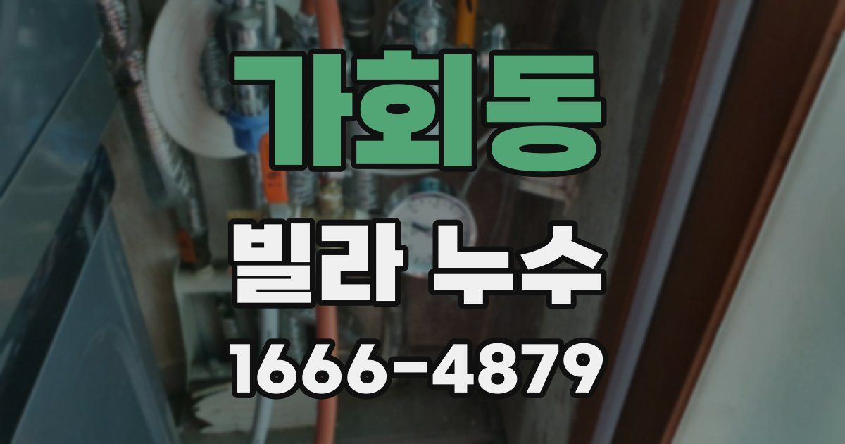 가회동 빌라 누수