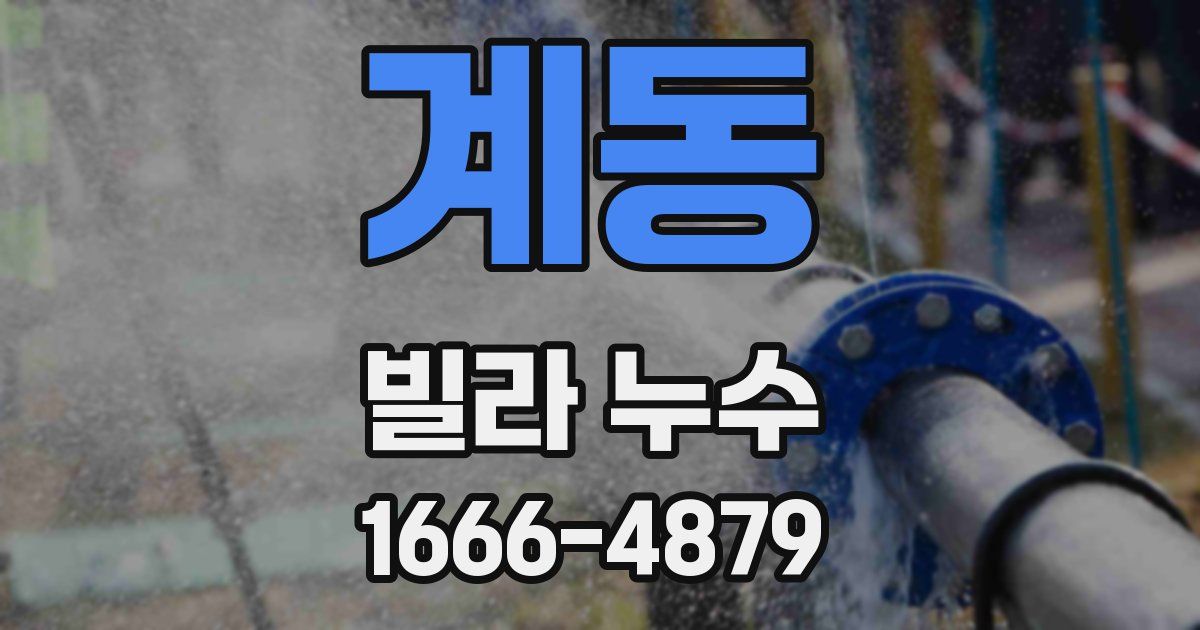 계동 빌라 누수
