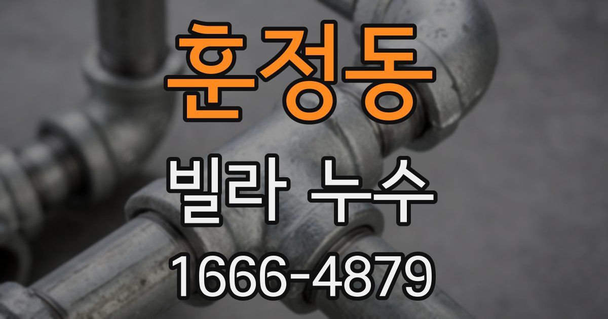 훈정동 빌라 누수