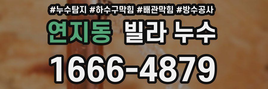 연지동 빌라 누수