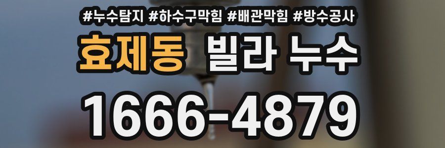 효제동 빌라 누수