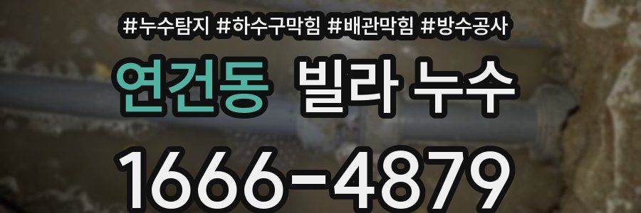 연건동 빌라 누수