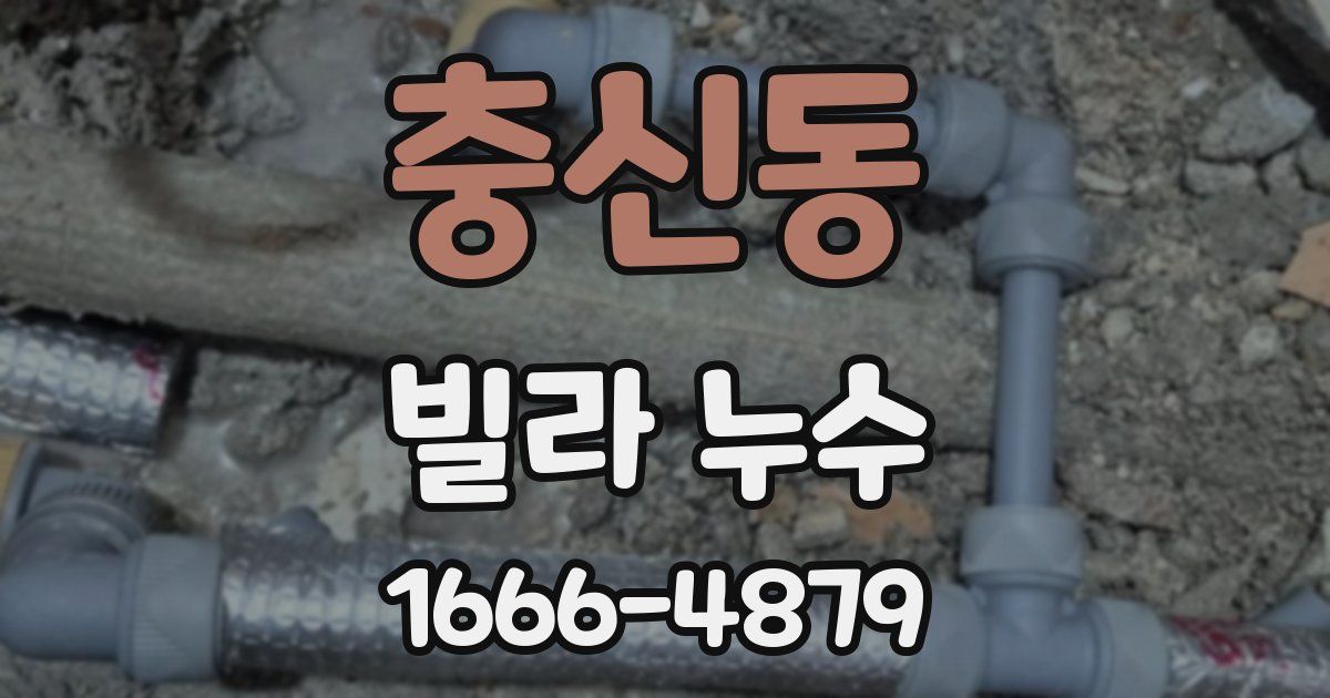 충신동 빌라 누수