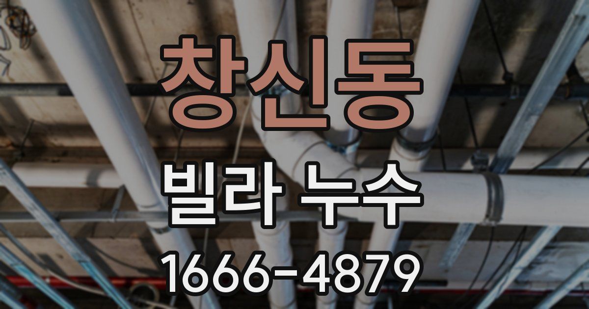 창신동 빌라 누수