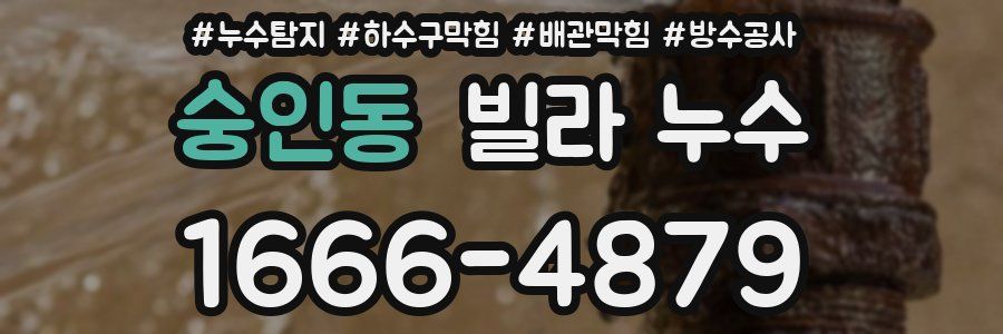 숭인동 빌라 누수