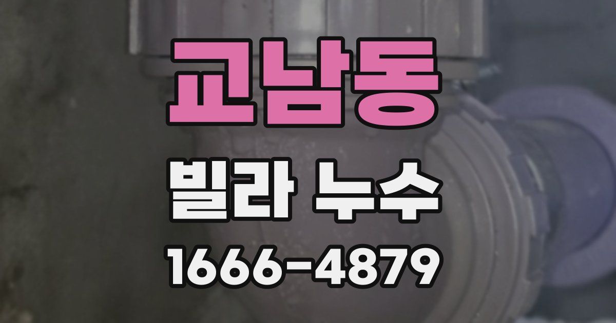 교남동 빌라 누수