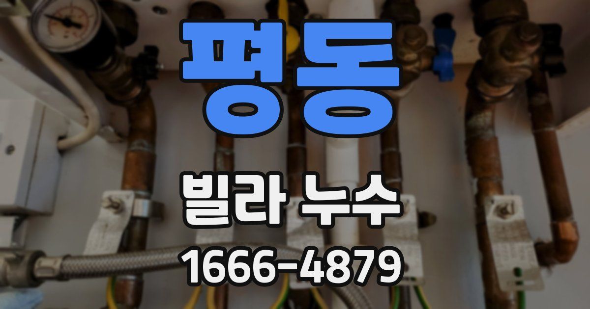 평동 빌라 누수