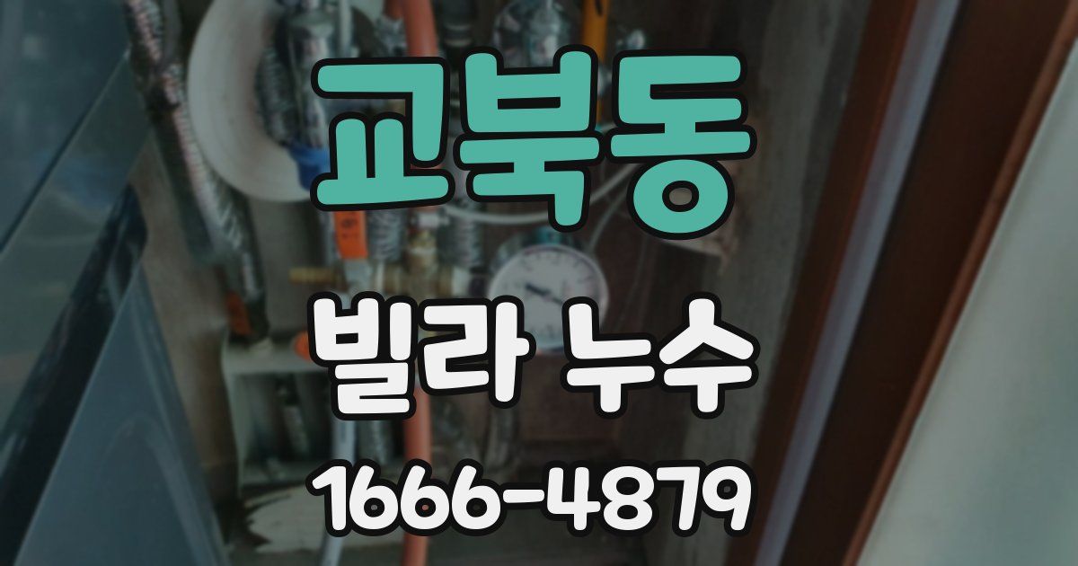 교북동 빌라 누수