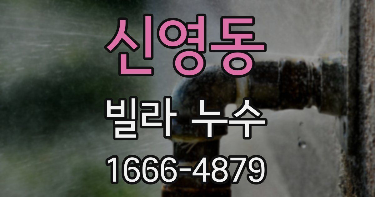 신영동 빌라 누수