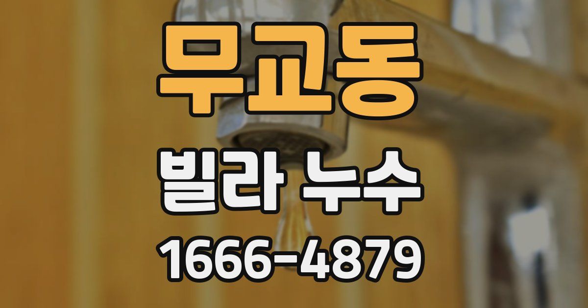 무교동 빌라 누수