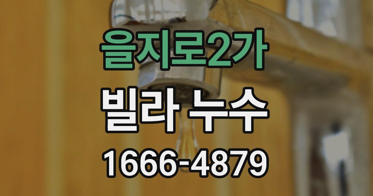 을지로2가 빌라 누수