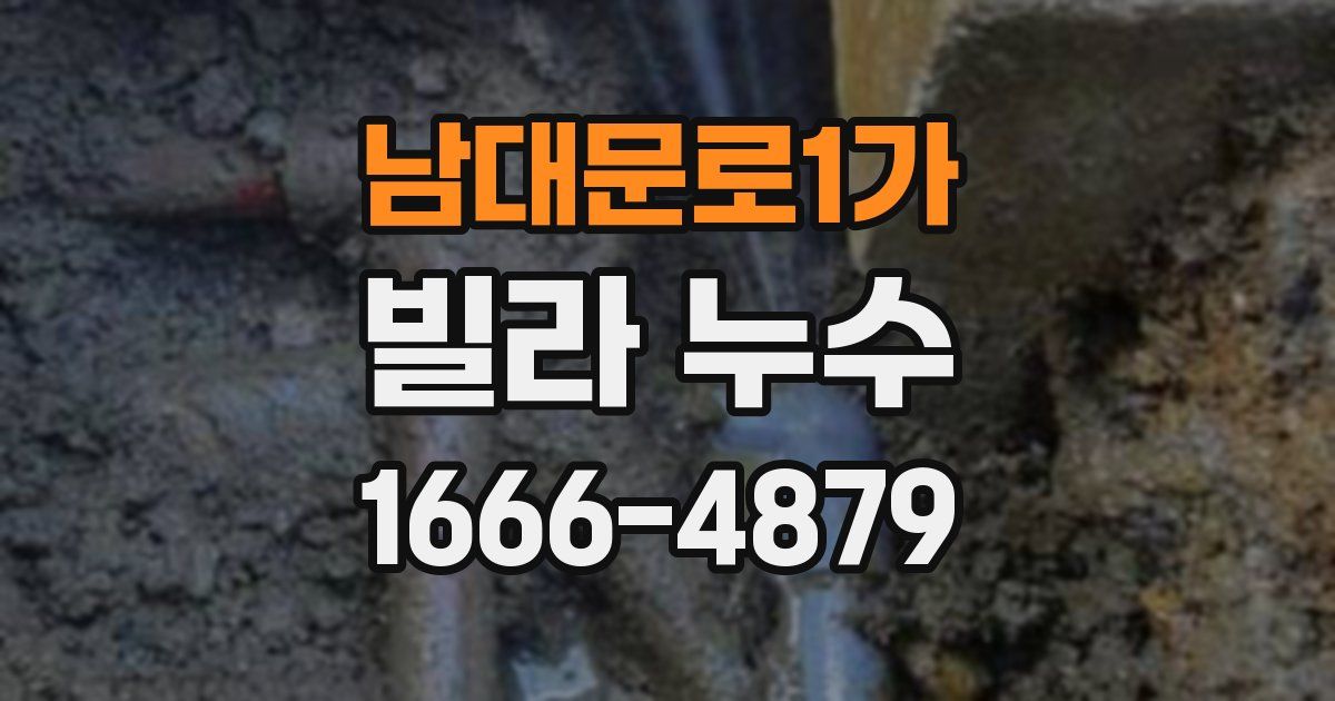 남대문로1가 빌라 누수