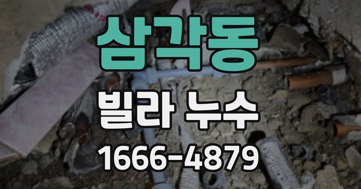 삼각동 빌라 누수