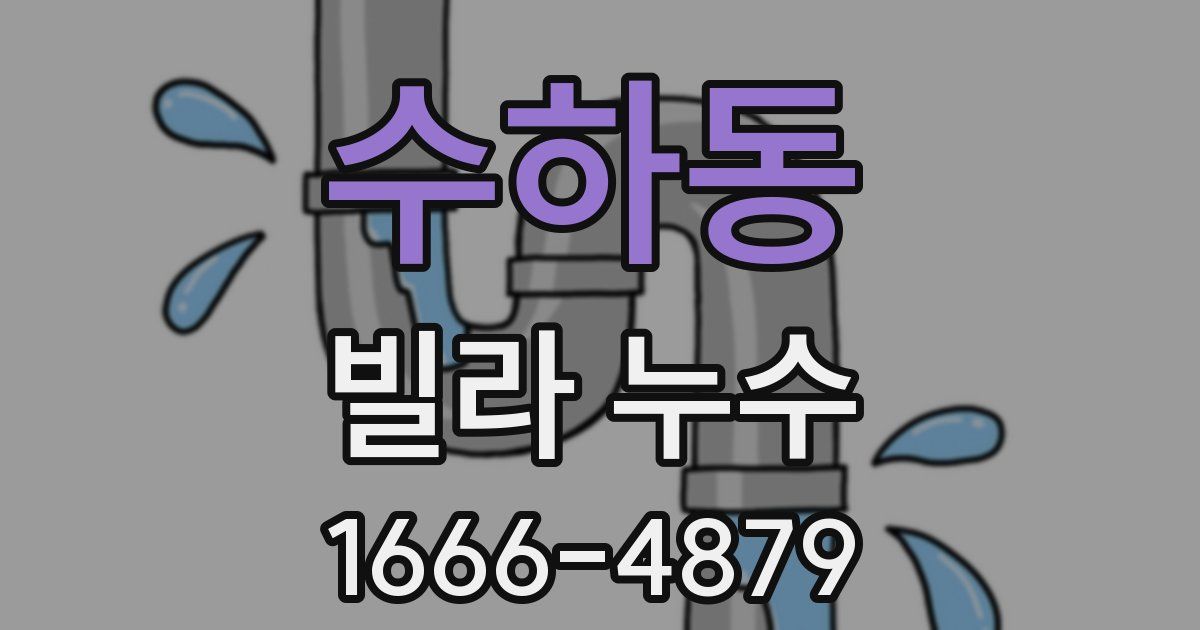수하동 빌라 누수