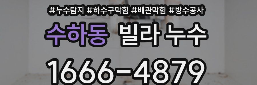 수하동 빌라 누수