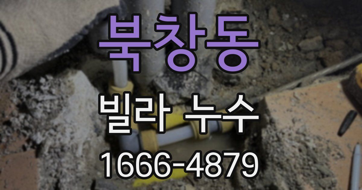 북창동 빌라 누수
