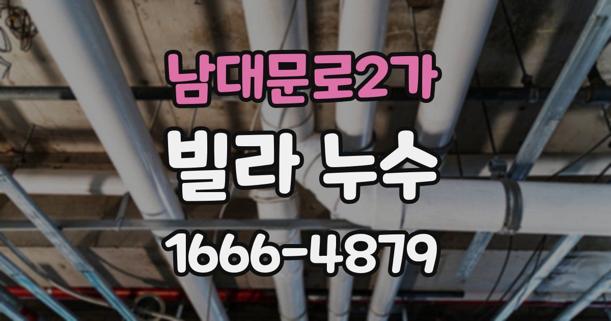 남대문로2가 빌라 누수
