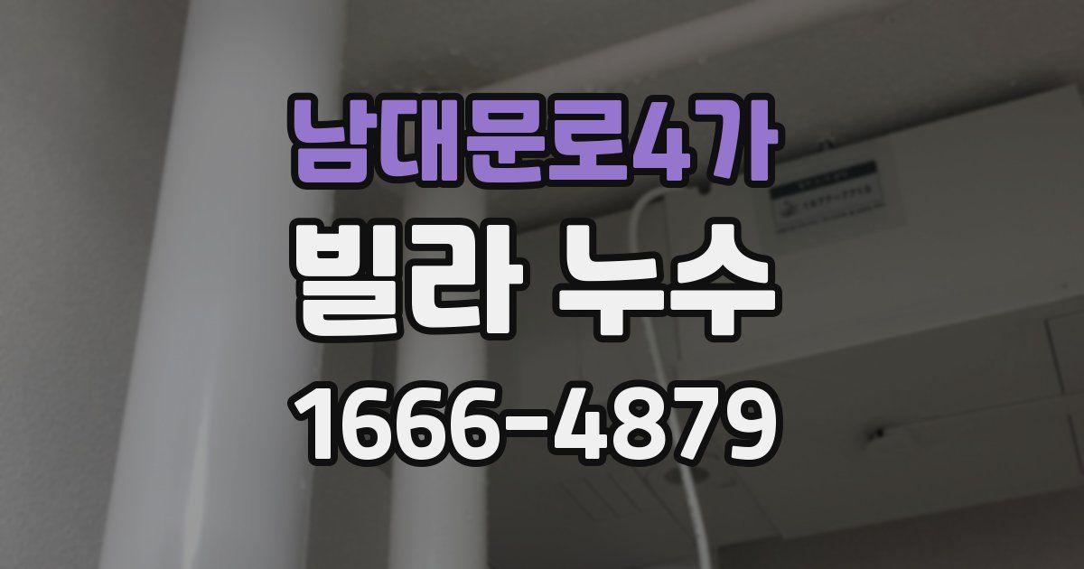 남대문로4가 빌라 누수