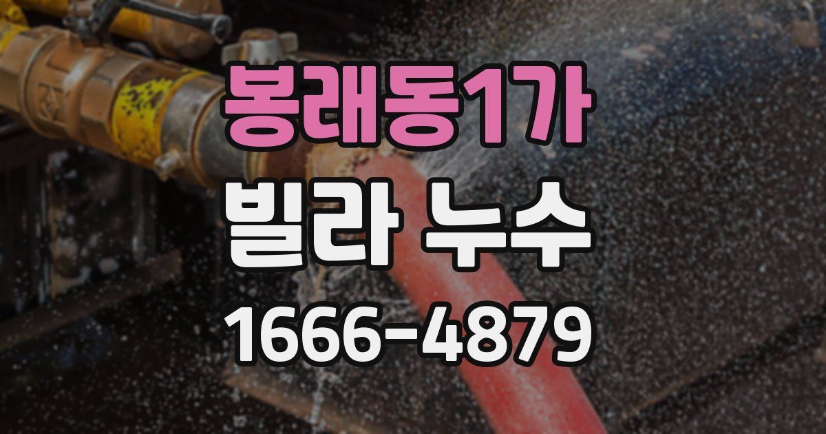 봉래동1가 빌라 누수