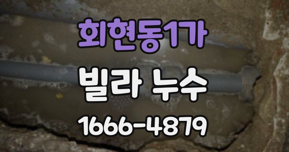 회현동1가 빌라 누수