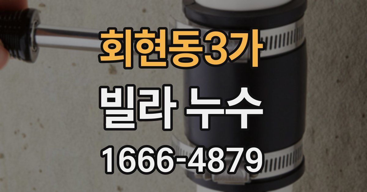 회현동3가 빌라 누수
