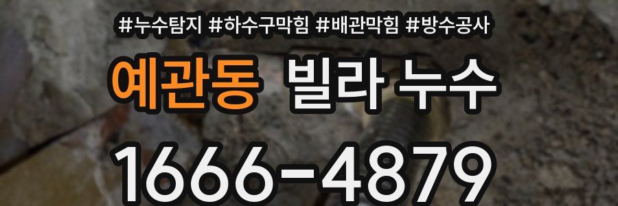예관동 빌라 누수