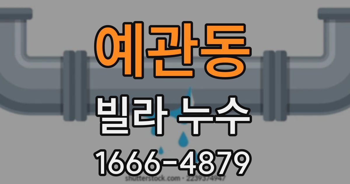 예관동 빌라 누수