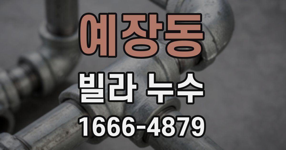 예장동 빌라 누수