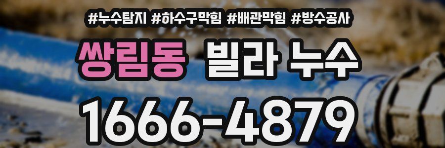 쌍림동 빌라 누수