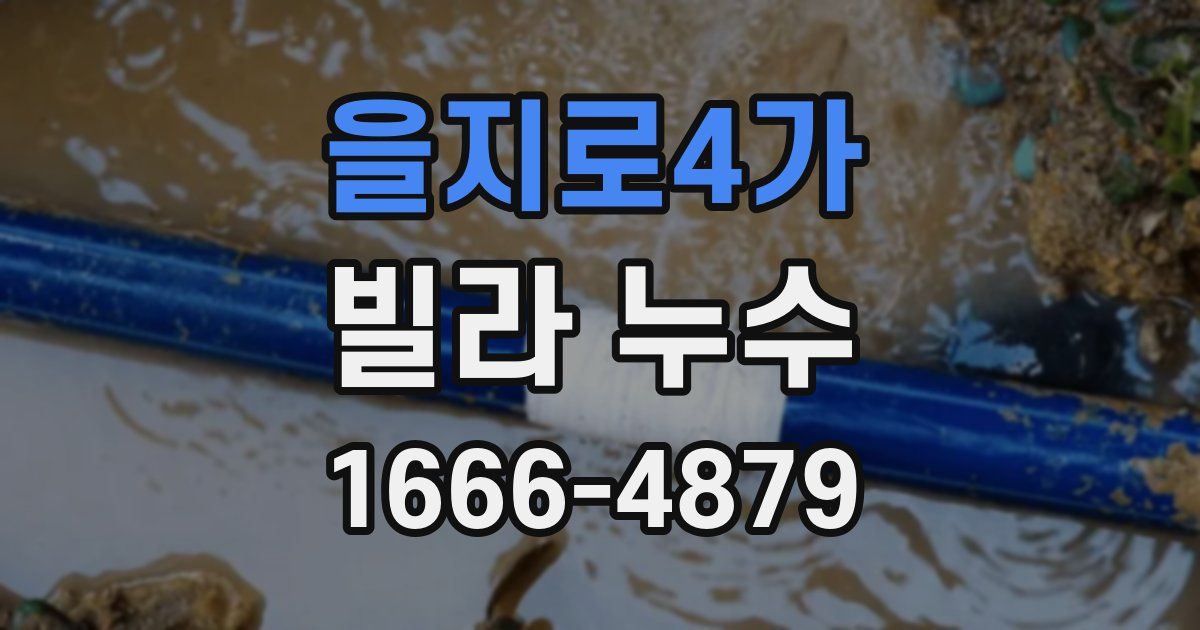 을지로4가 빌라 누수