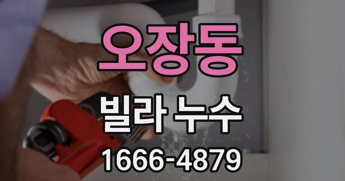 오장동 빌라 누수
