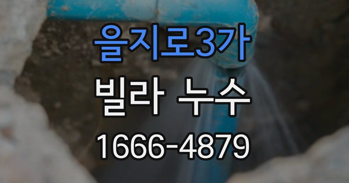 을지로3가 빌라 누수