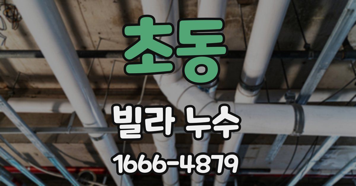 초동 빌라 누수